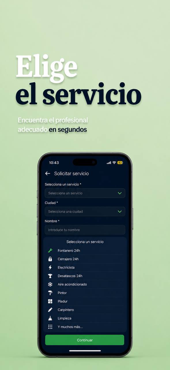 Categorías de servicios en Todaquí - reparaciones y limpieza
